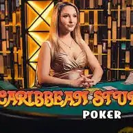 Caribbean Stud Poker slot visual from Evolution available on spinko24-casino.com