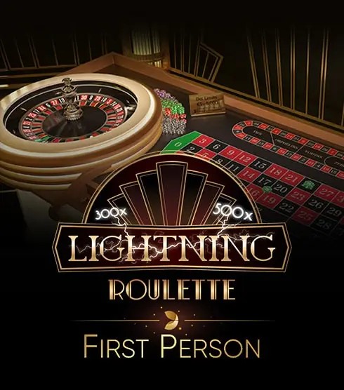 First Person Lightning Roulette by Evolution, showcased at spinko24-casino.com – game logo