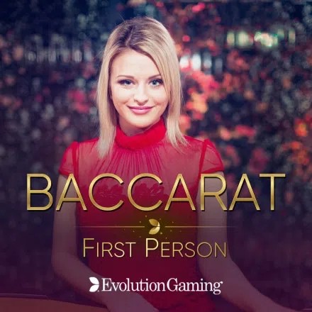 First Person Baccarat by Evolution, showcased at spinko24-casino.com – game logo